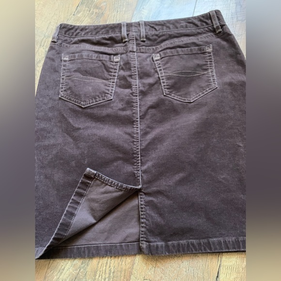 L.L.Bean corduroy brown skirt women’s size 12 - Picture 7 of 8